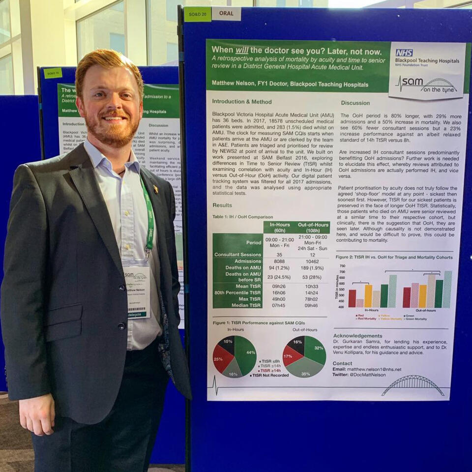 Platform &amp; Poster Presentation, Society of Acute Medicine, 2019